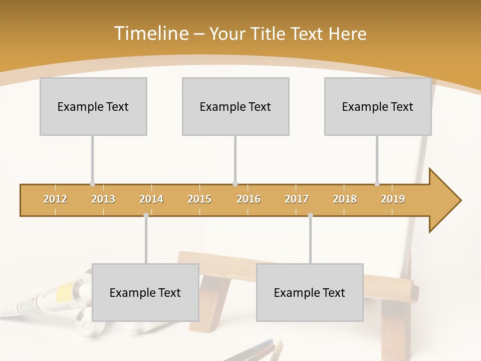 Painting Easel Academy PowerPoint Template