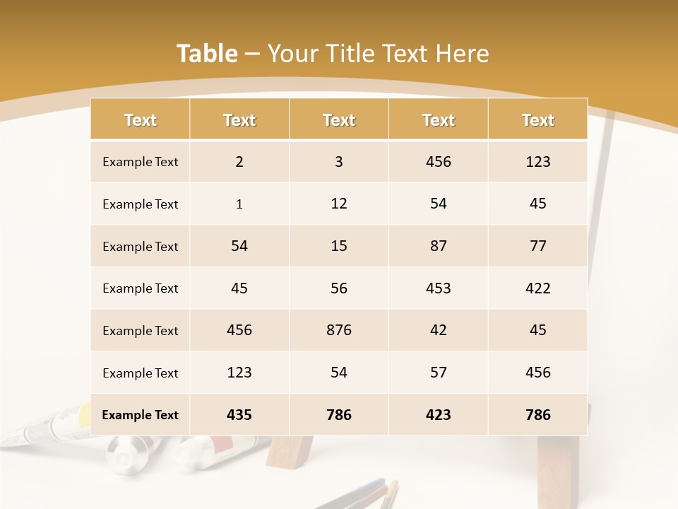 Painting Easel Academy PowerPoint Template