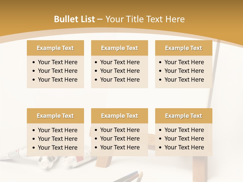 Painting Easel Academy PowerPoint Template