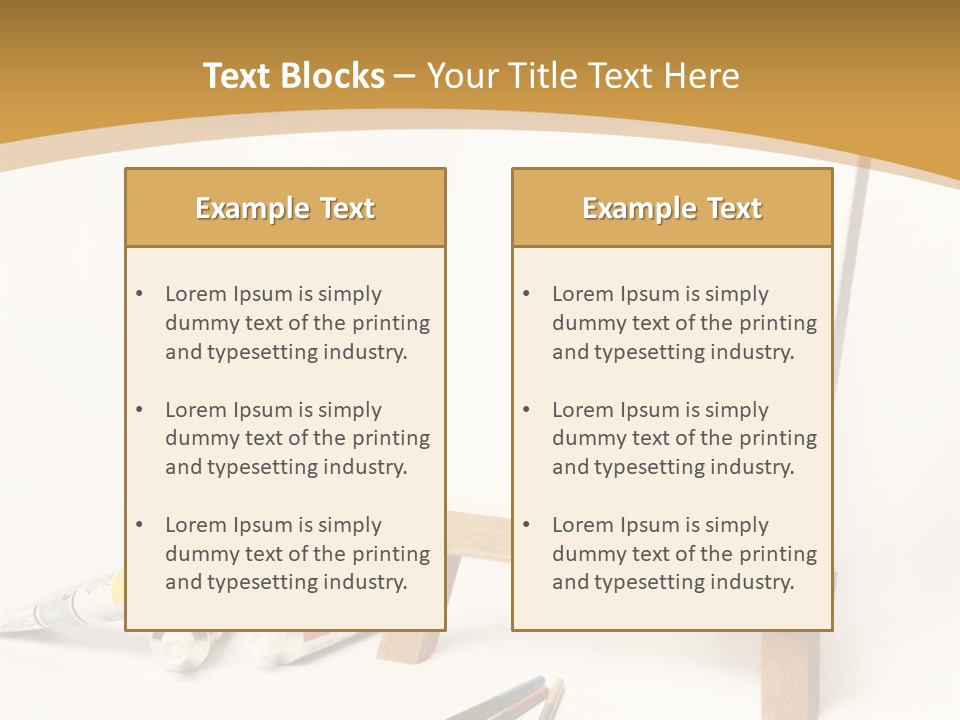 Painting Easel Academy PowerPoint Template