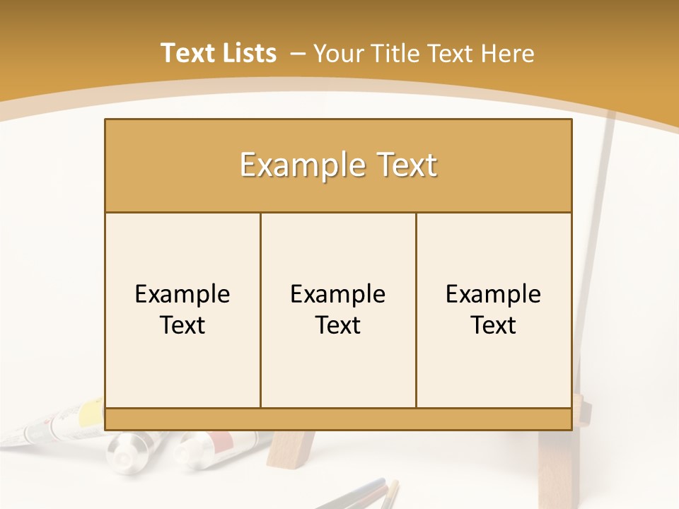 Painting Easel Academy PowerPoint Template
