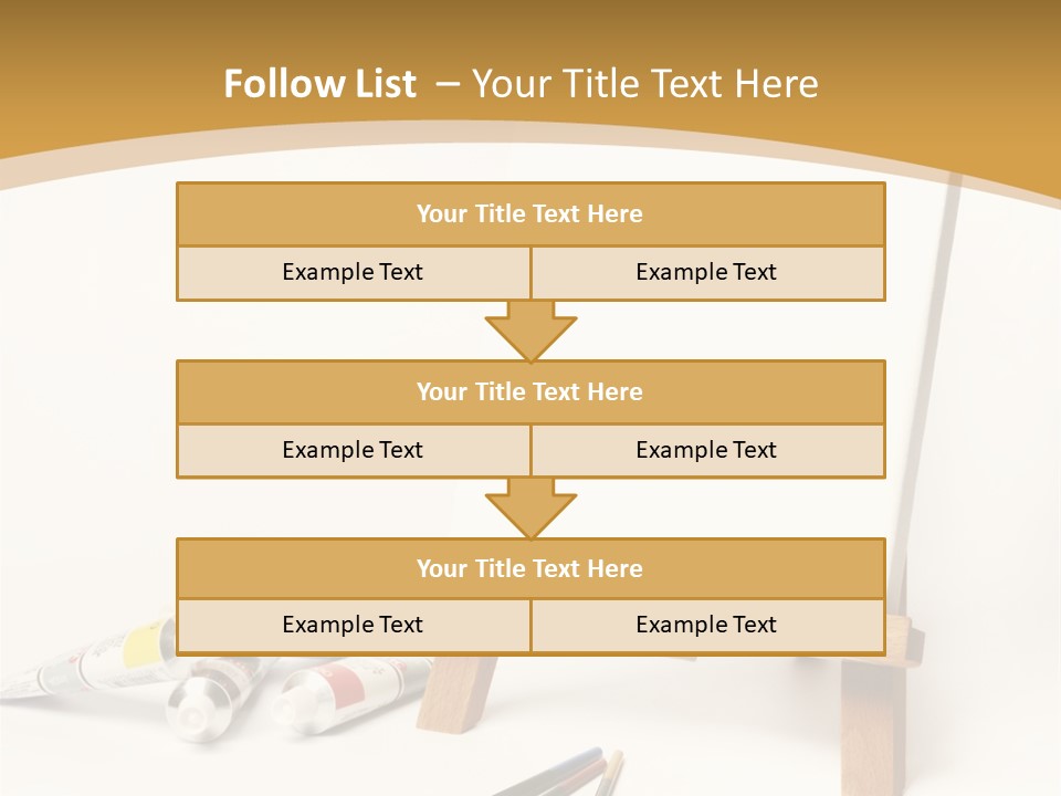 Painting Easel Academy PowerPoint Template