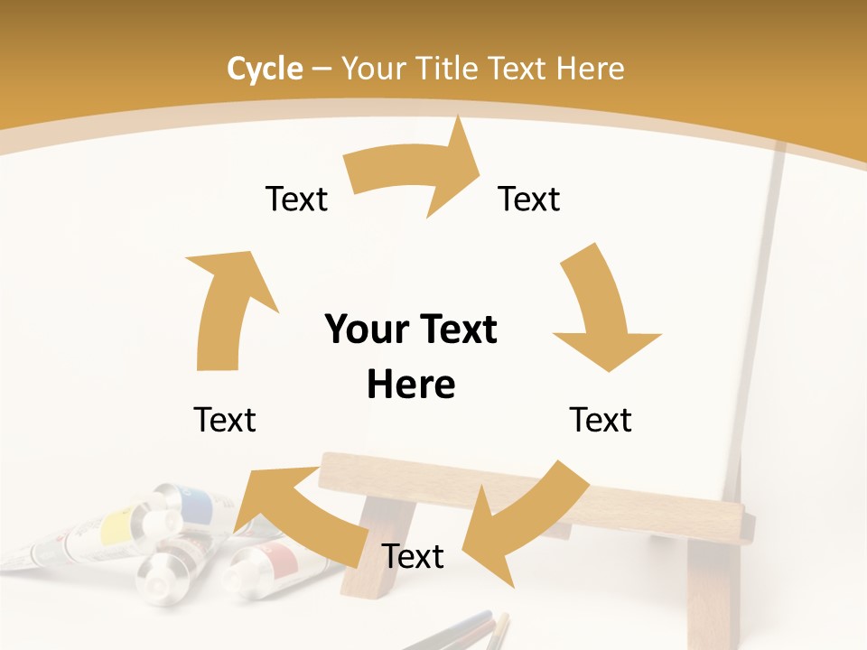 Painting Easel Academy PowerPoint Template