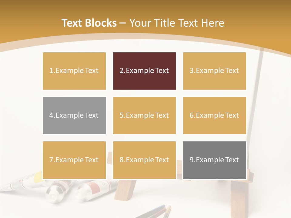 Painting Easel Academy PowerPoint Template