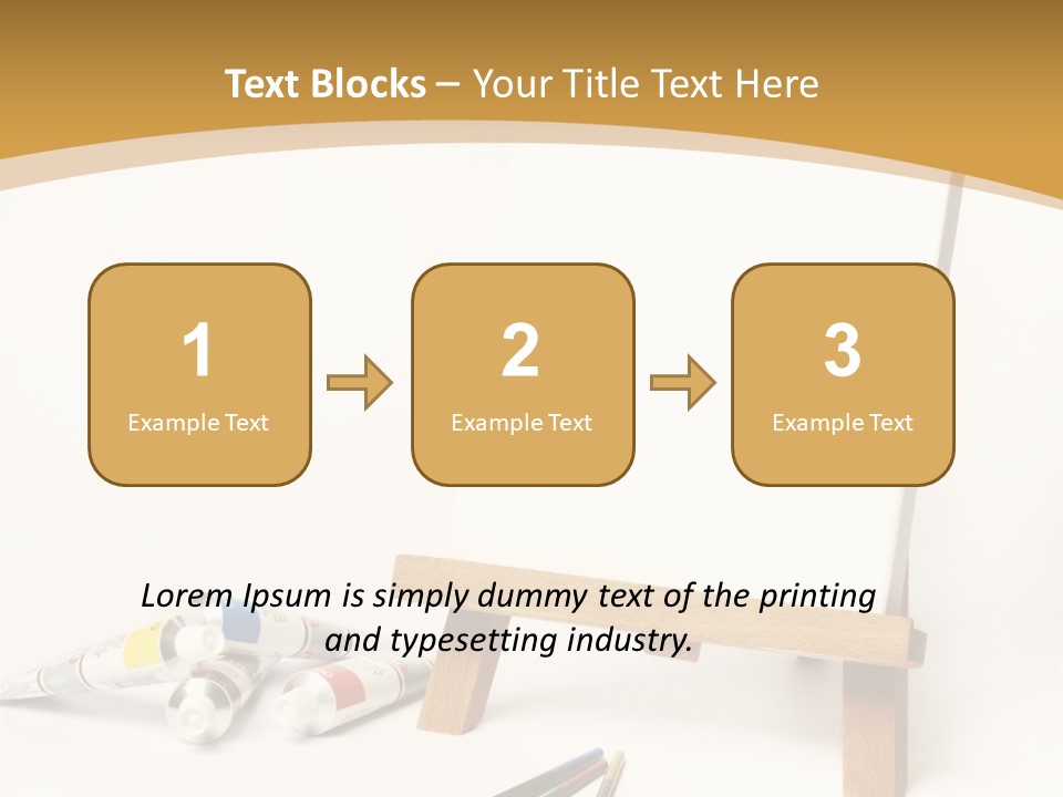 Painting Easel Academy PowerPoint Template