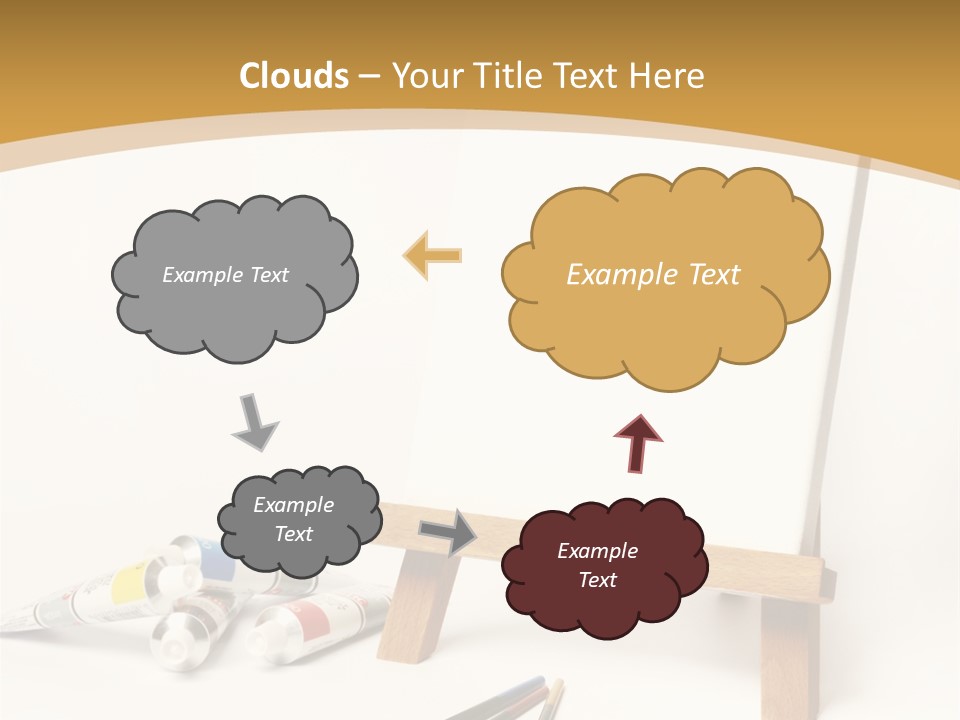 Painting Easel Academy PowerPoint Template