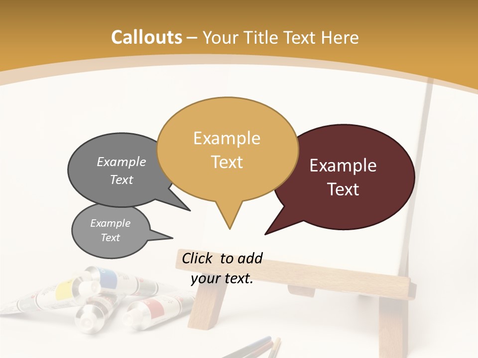 Painting Easel Academy PowerPoint Template
