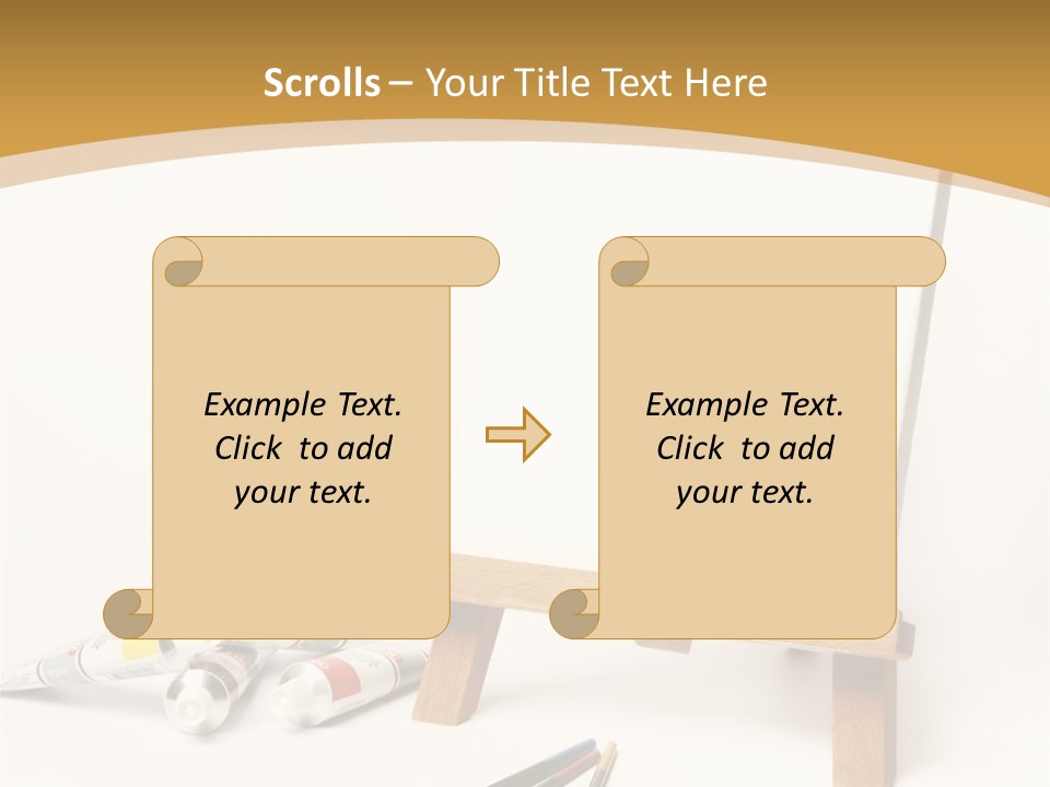Painting Easel Academy PowerPoint Template