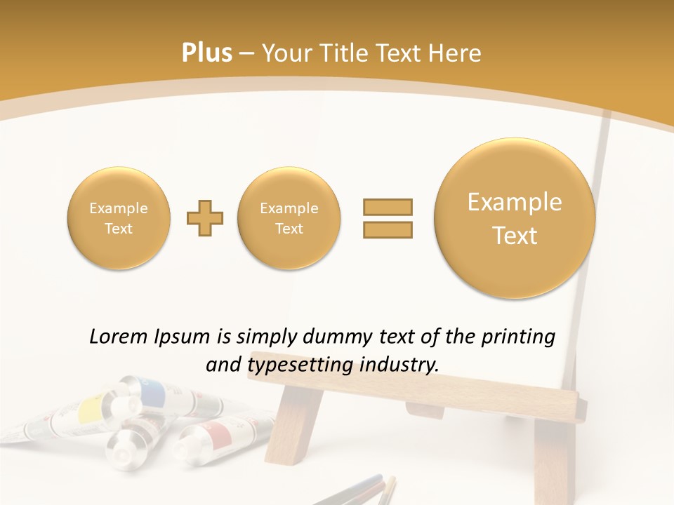 Painting Easel Academy PowerPoint Template