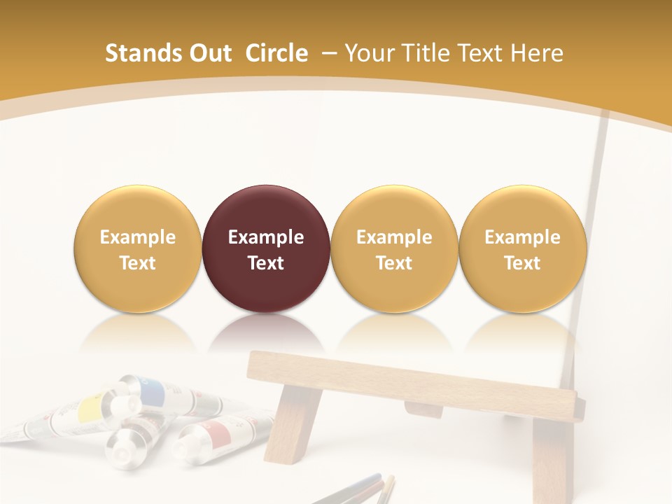 Painting Easel Academy PowerPoint Template