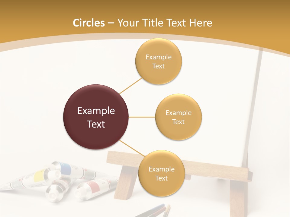 Painting Easel Academy PowerPoint Template