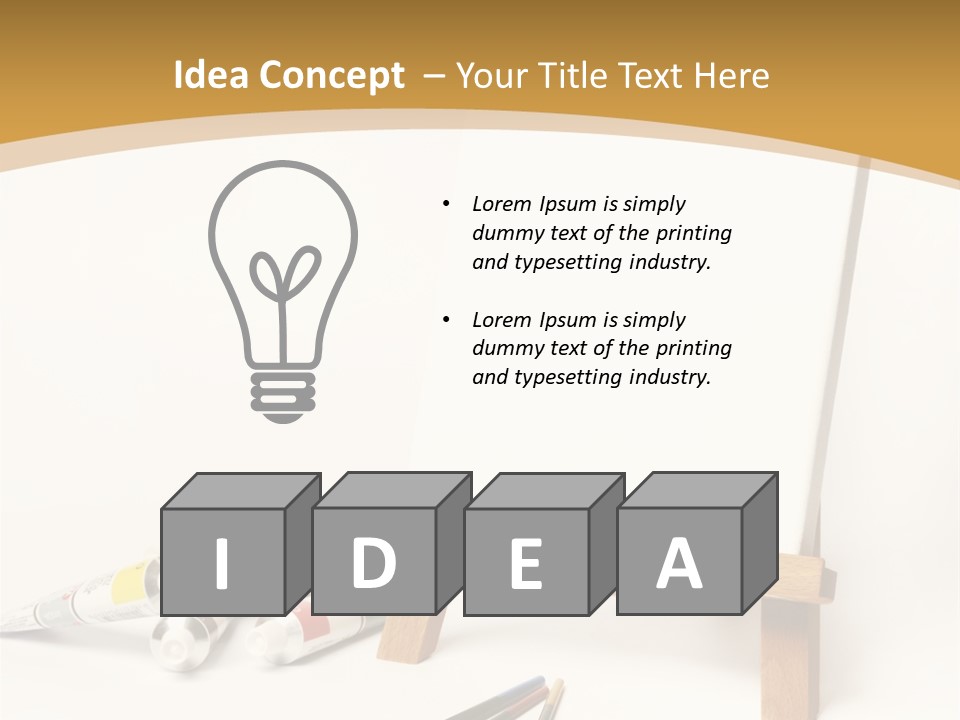 Painting Easel Academy PowerPoint Template