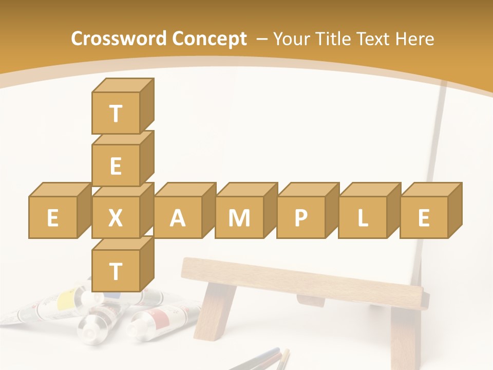 Painting Easel Academy PowerPoint Template