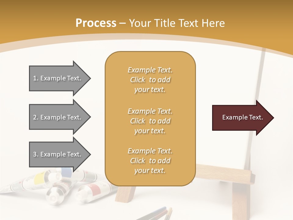 Painting Easel Academy PowerPoint Template