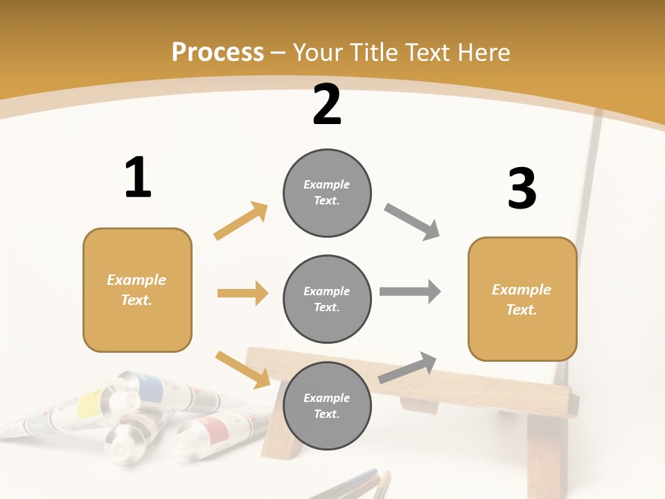 Painting Easel Academy PowerPoint Template