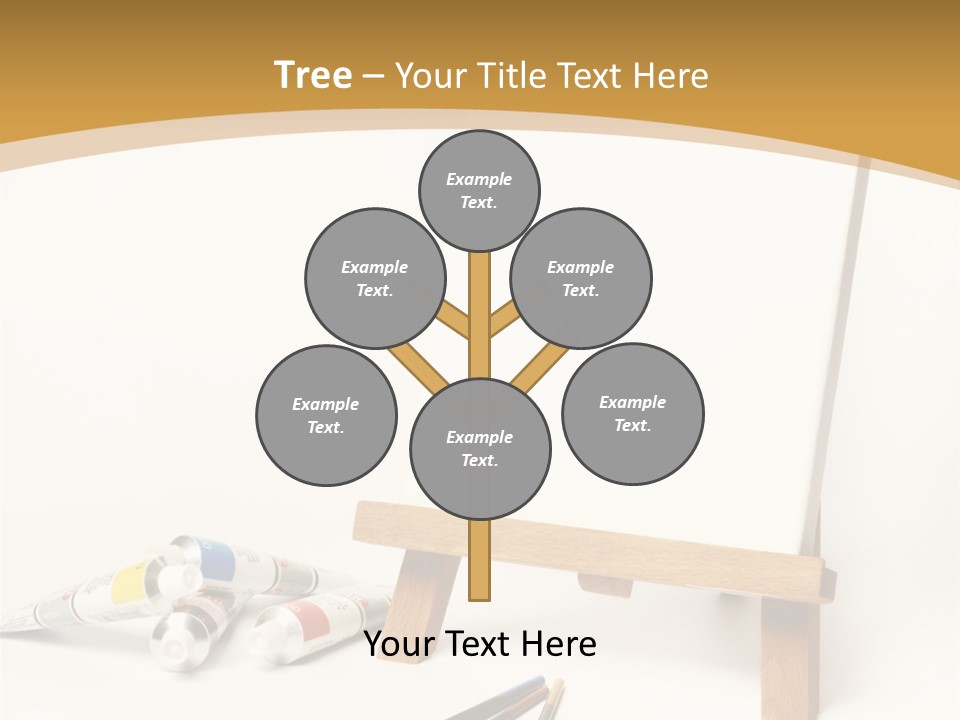 Painting Easel Academy PowerPoint Template