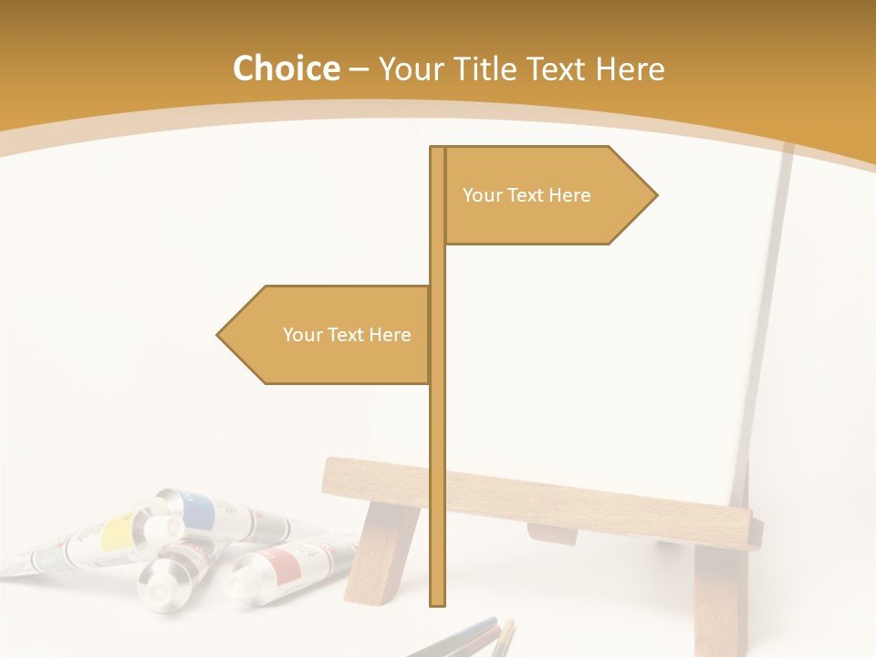 Painting Easel Academy PowerPoint Template