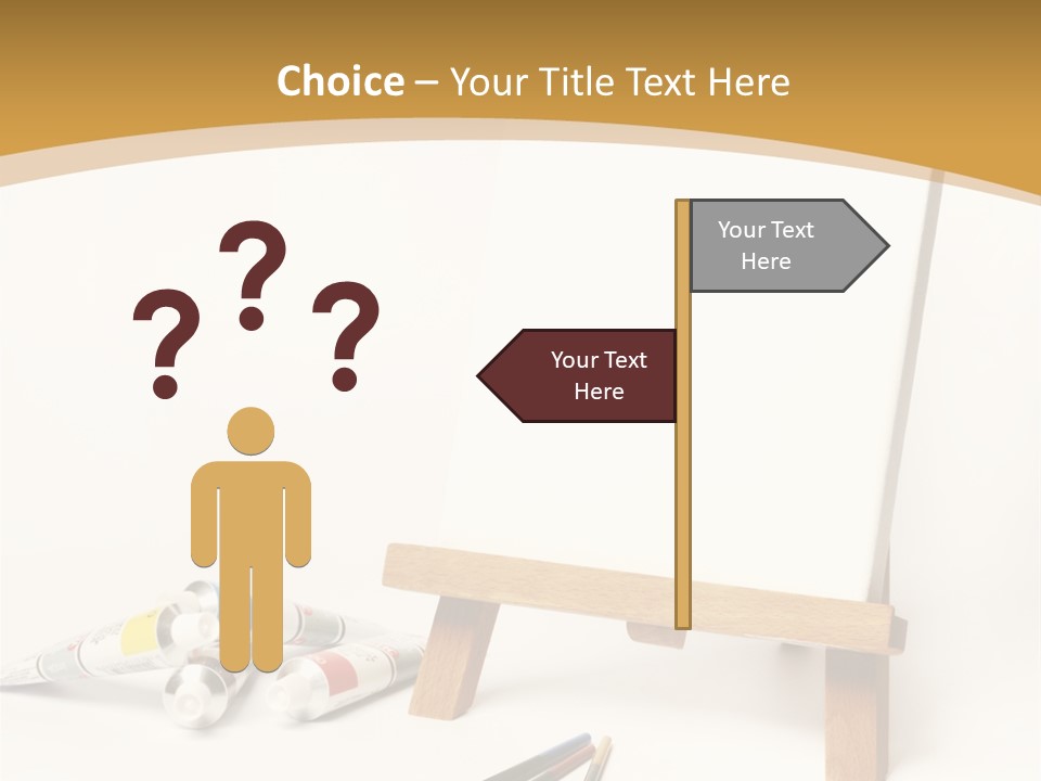Painting Easel Academy PowerPoint Template