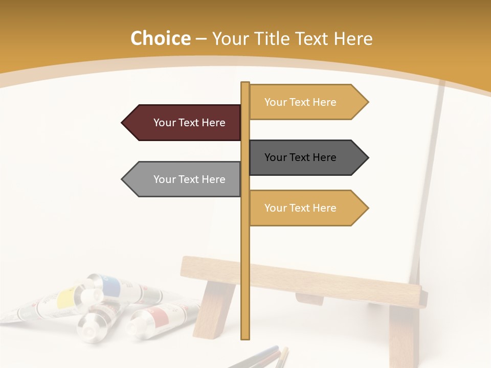 Painting Easel Academy PowerPoint Template