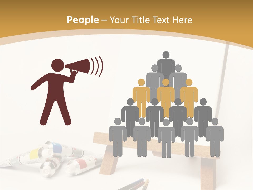 Painting Easel Academy PowerPoint Template