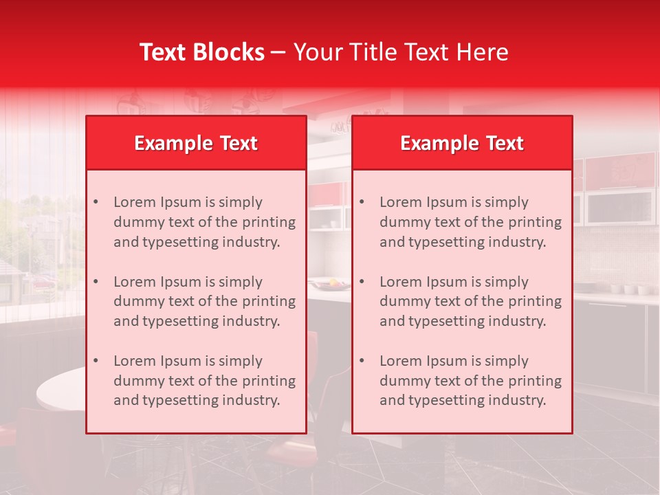 Loft Kitchen Textiles PowerPoint Template