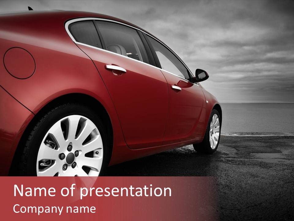 Motor Red Drive PowerPoint Template