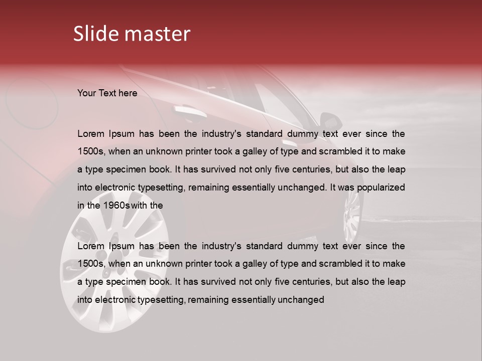 Motor Red Drive PowerPoint Template