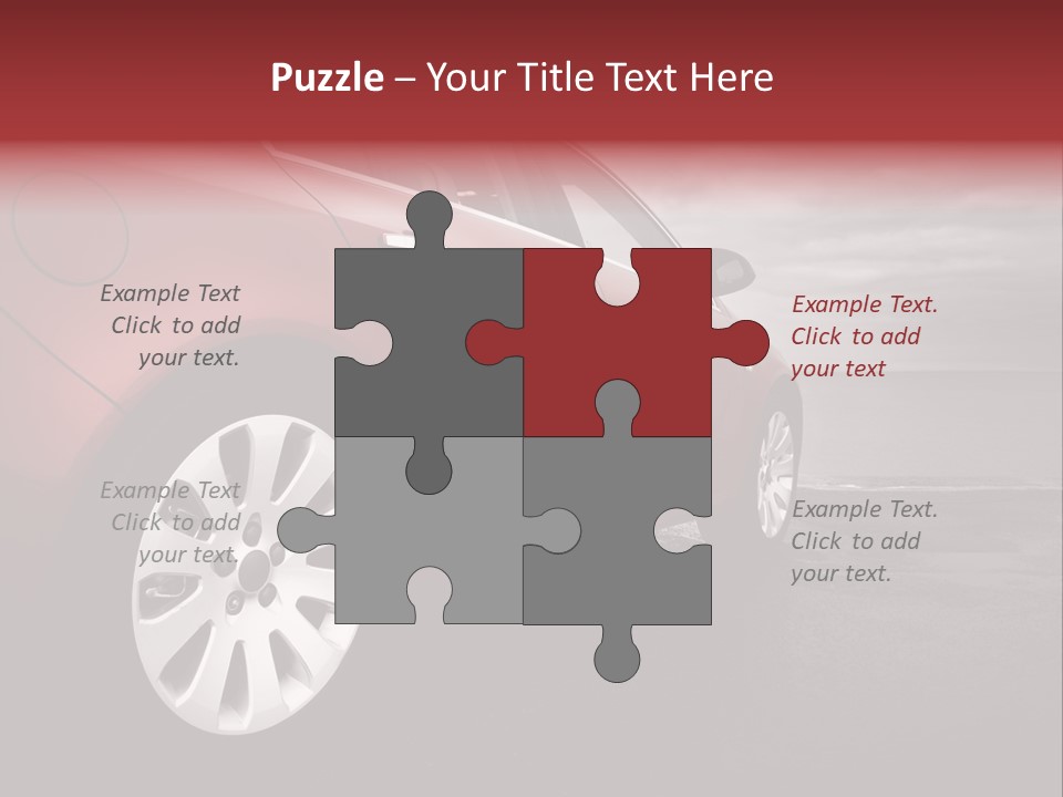 Motor Red Drive PowerPoint Template