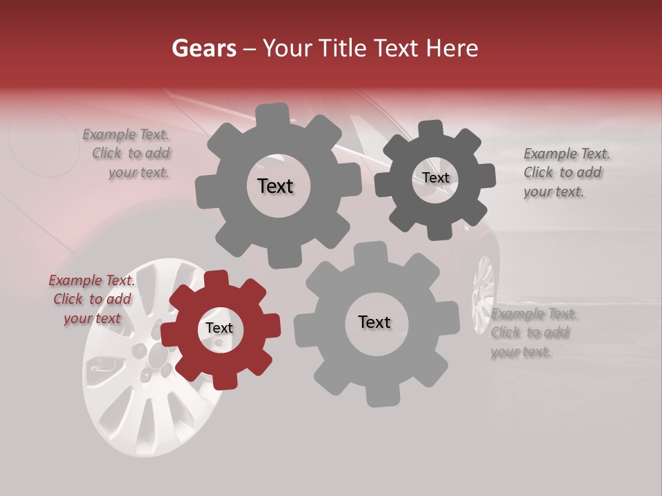Motor Red Drive PowerPoint Template