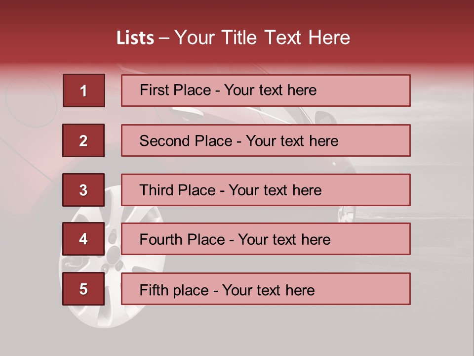 Motor Red Drive PowerPoint Template
