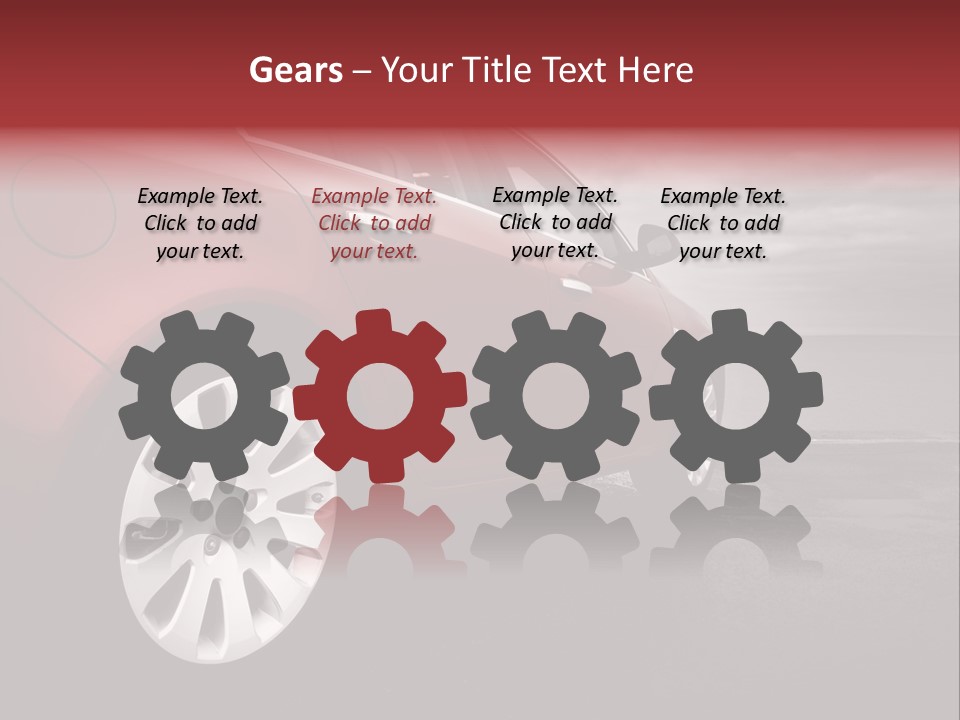 Motor Red Drive PowerPoint Template