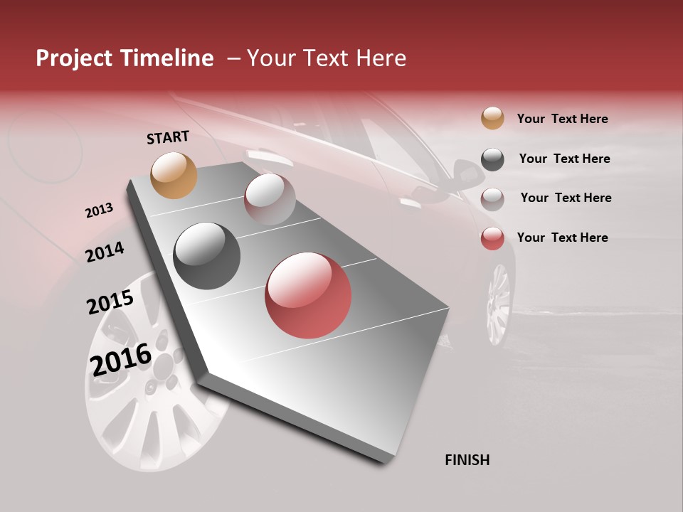 Motor Red Drive PowerPoint Template