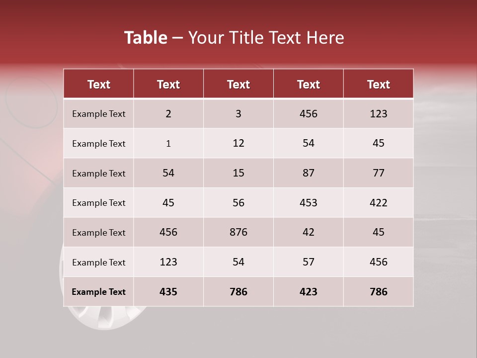 Motor Red Drive PowerPoint Template