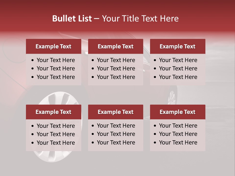 Motor Red Drive PowerPoint Template