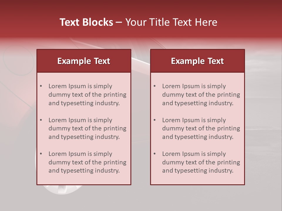 Motor Red Drive PowerPoint Template