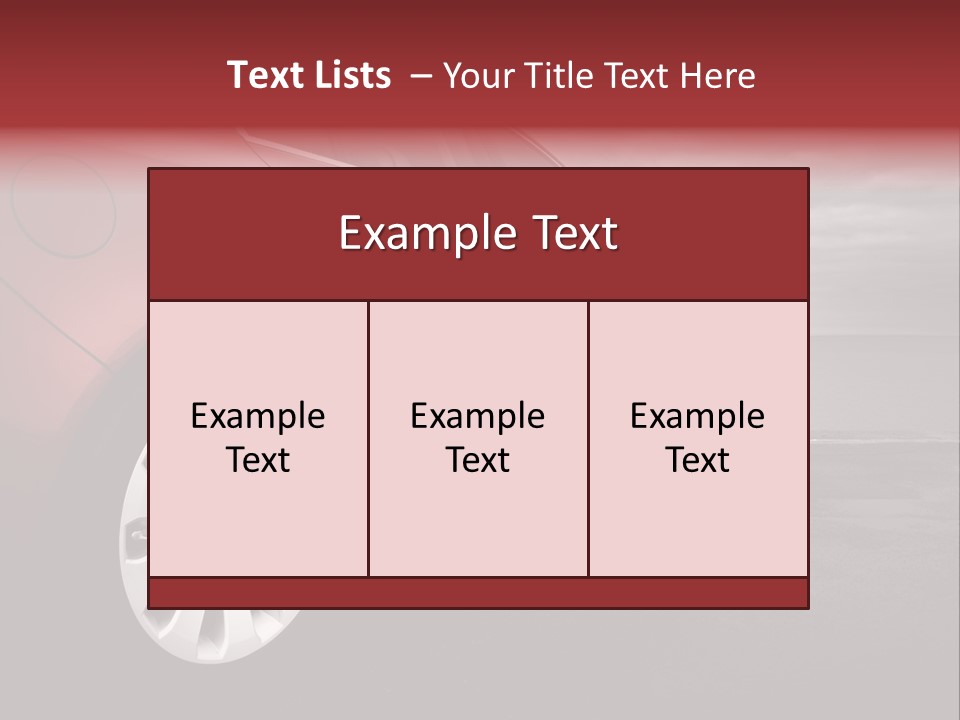 Motor Red Drive PowerPoint Template