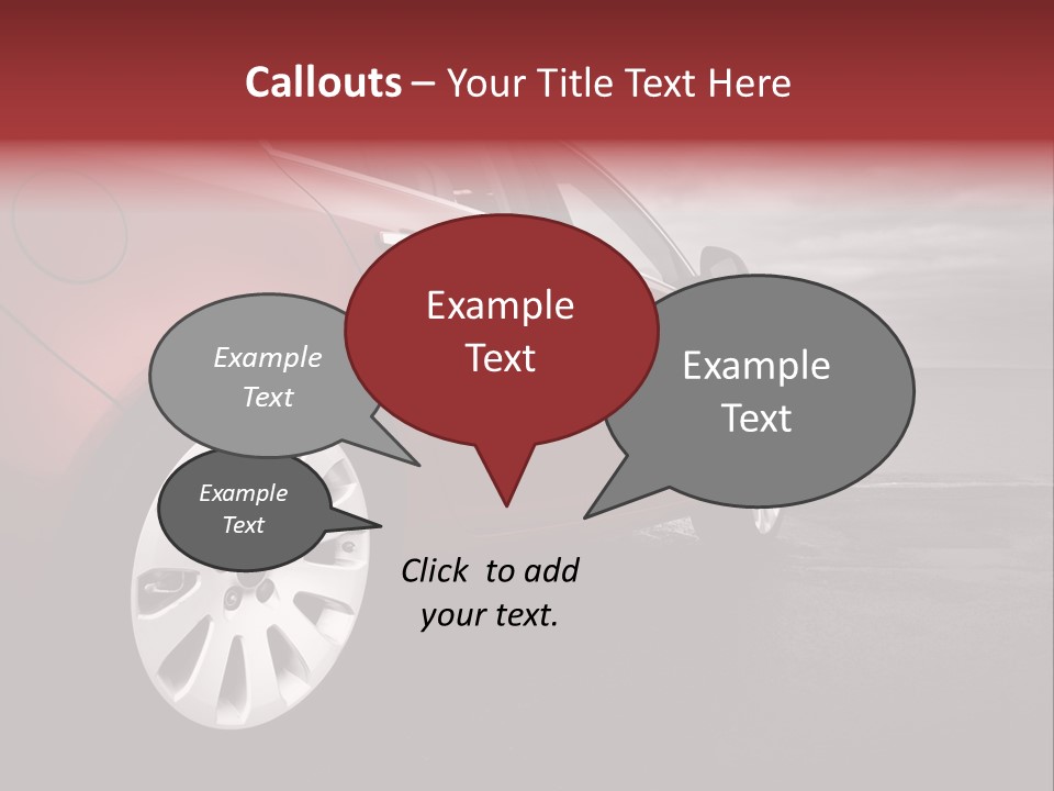 Motor Red Drive PowerPoint Template