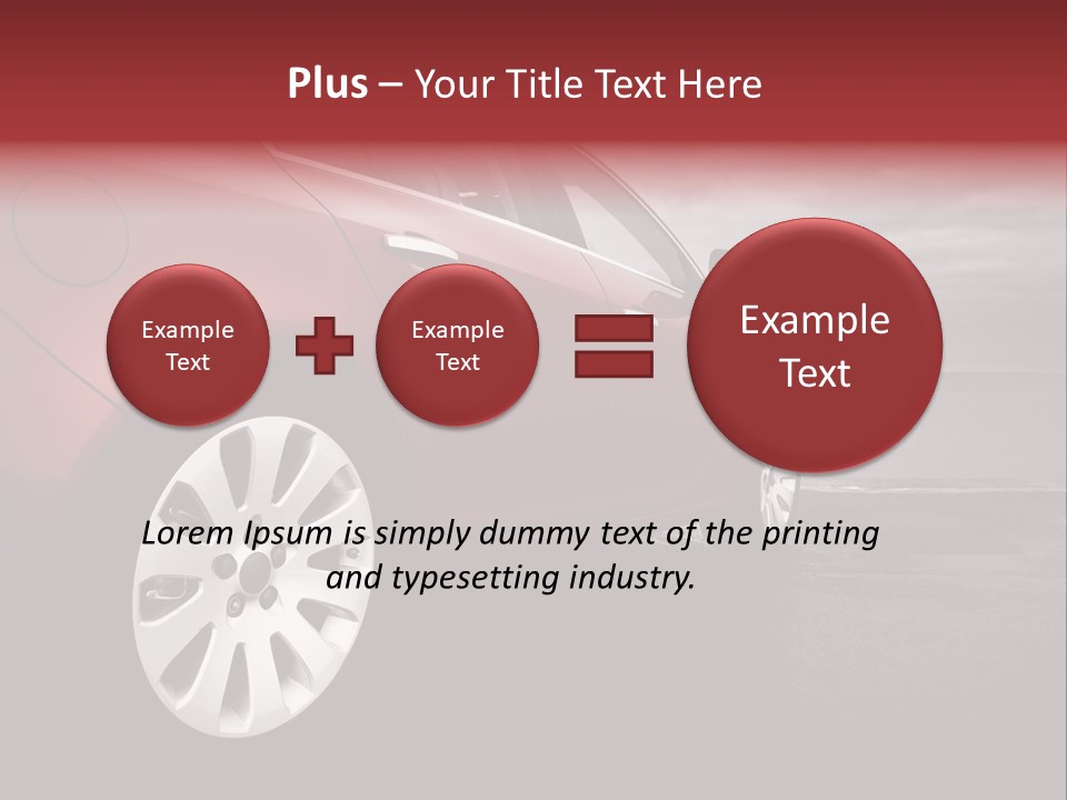 Motor Red Drive PowerPoint Template