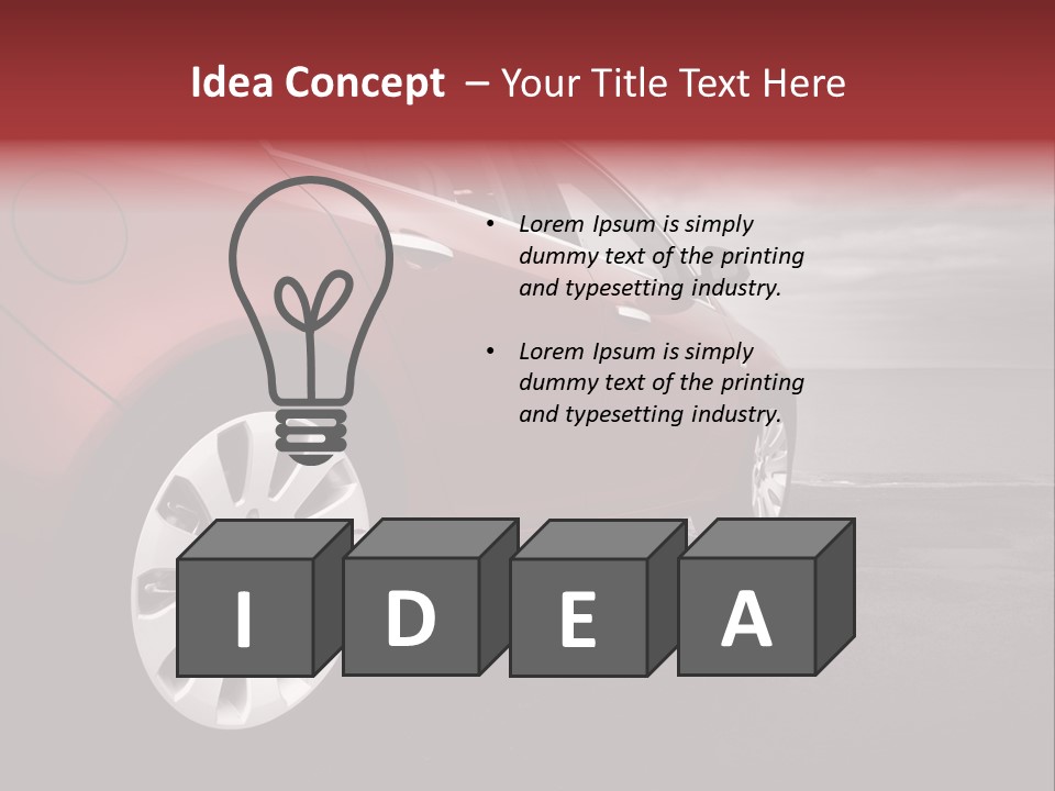 Motor Red Drive PowerPoint Template