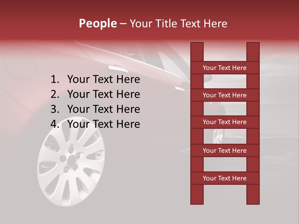 Motor Red Drive PowerPoint Template