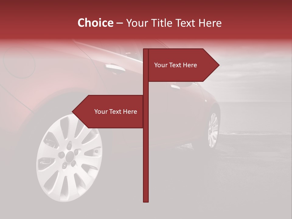 Motor Red Drive PowerPoint Template