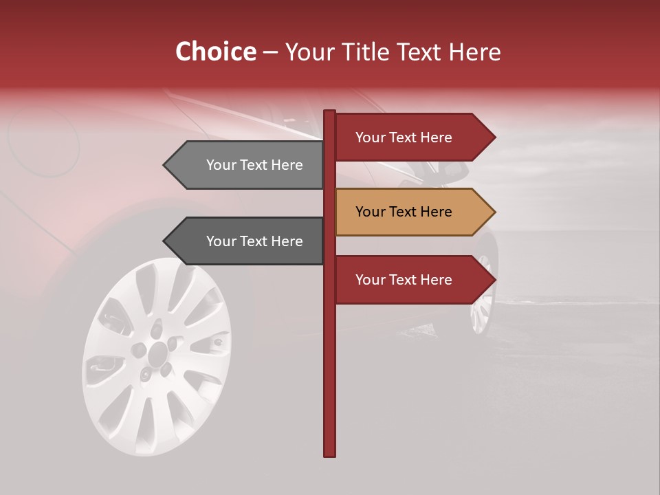 Motor Red Drive PowerPoint Template