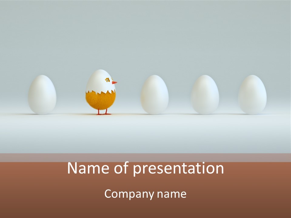 Fluffy Chick Yellow PowerPoint Template