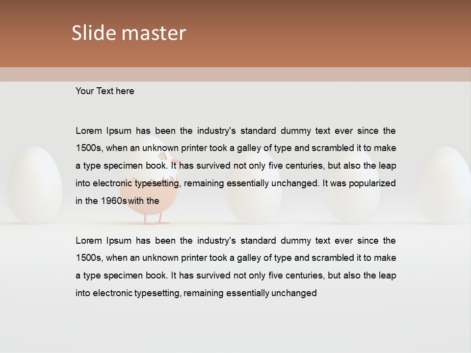 Fluffy Chick Yellow PowerPoint Template