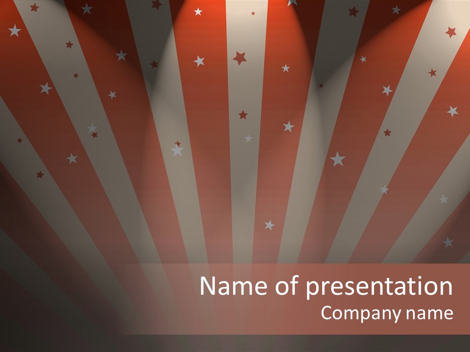 Top Stripes Spotlights PowerPoint Template