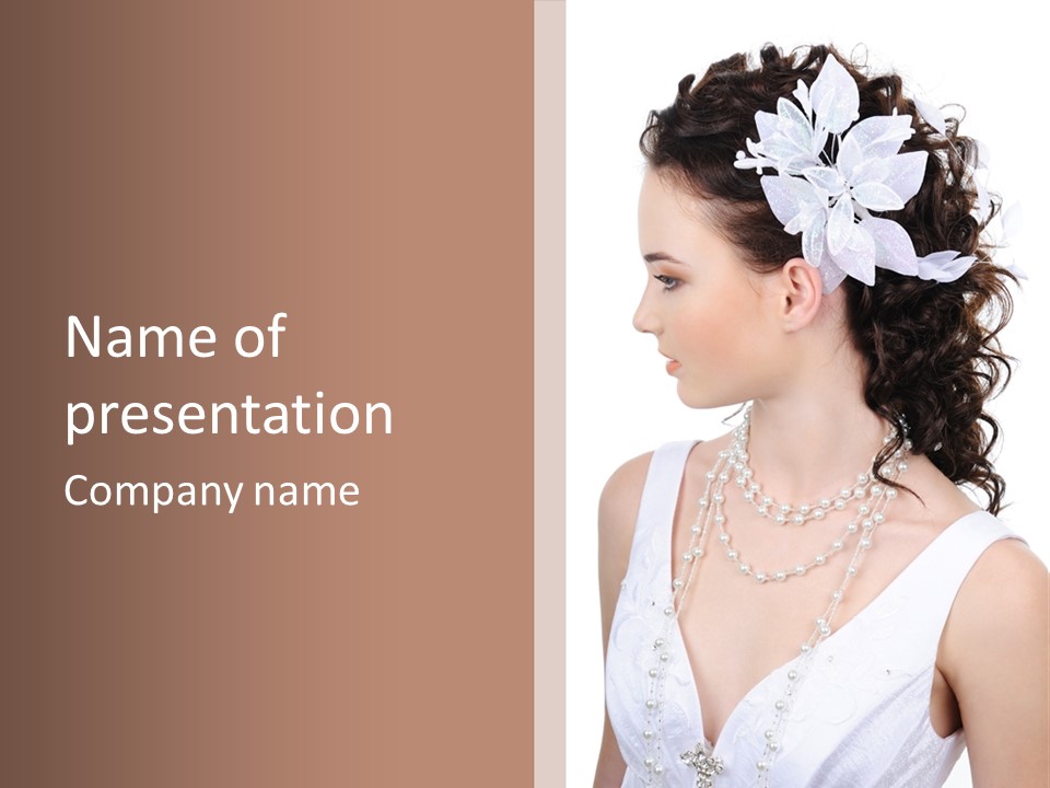 Adult Profile Flower PowerPoint Template