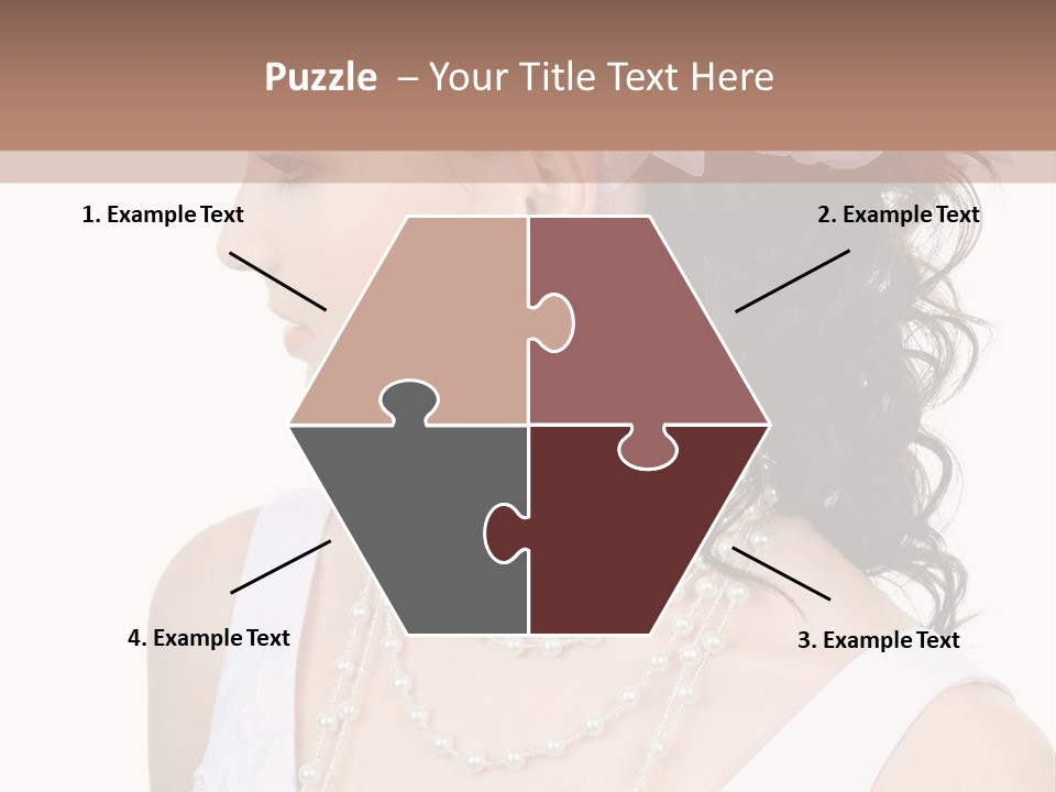 Adult Profile Flower PowerPoint Template