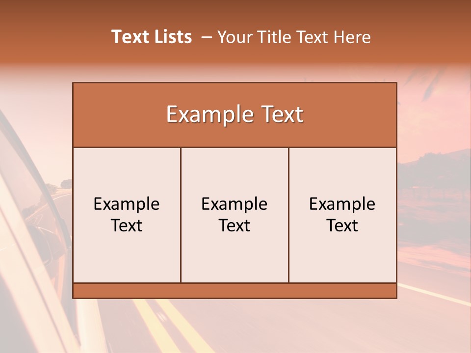 Glass Speed Rear PowerPoint Template