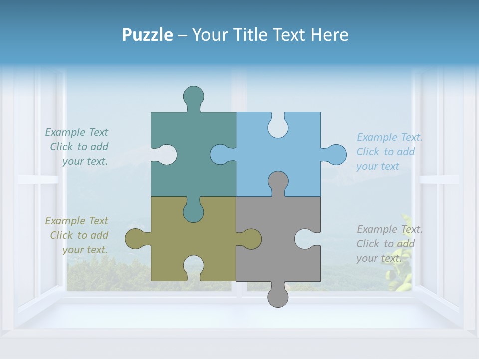 Door Cartoon Work PowerPoint Template