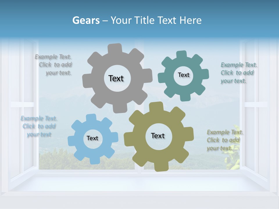 Door Cartoon Work PowerPoint Template